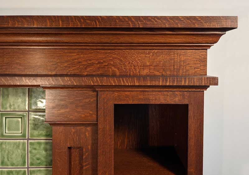 Quarter Sawn Oak Mantel And Bookcases Edgewater Woodwork