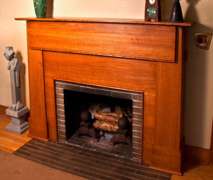 Rift Sawn Red Oak Craftsman Style Mantel